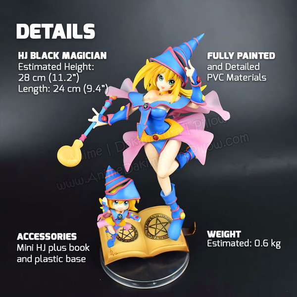 ADP 28CM HJ Black Magician Girl Mana - Yu-Gi-Oh Anime Figurine OH-FG-160